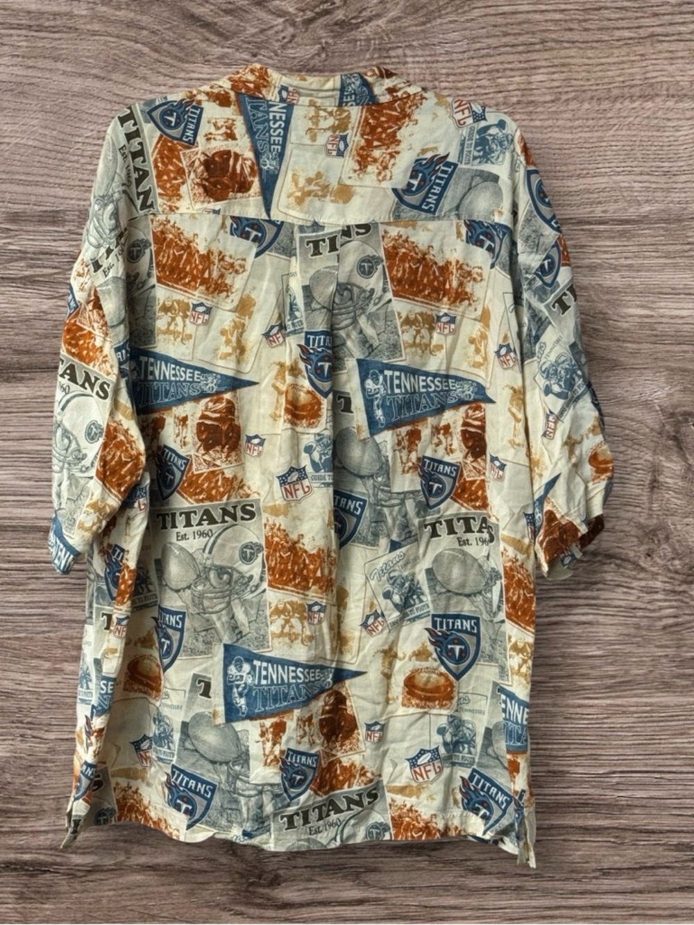 NFL Originals Tan Tennessee Titans Hawaiian Shirt